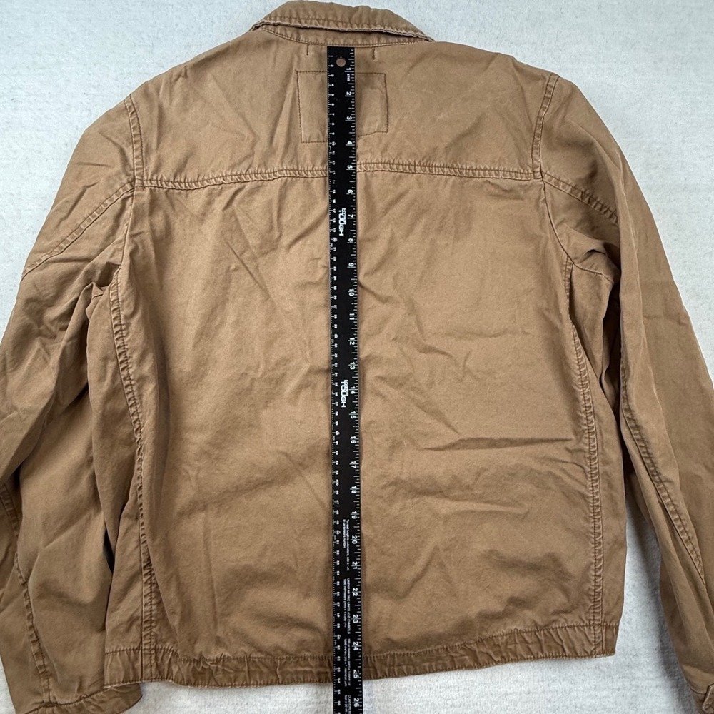 American Eagle Mens Brown Cotton Full Zip Harrington Jacket M rugged utility - Picture 7 of 8